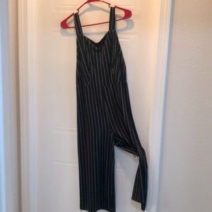 Black and Gray Strap Pantsuit. Lily & Lola